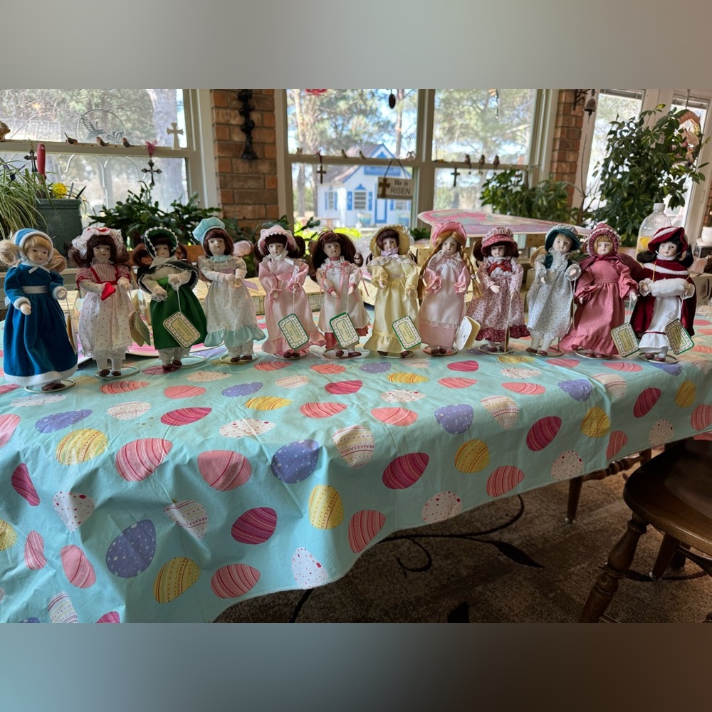 8.5 inch Months to Remember Porcelain Dolls.  One for each month of the year.